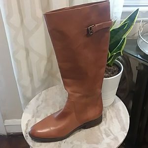 Leather Riding Boot. Wide calf